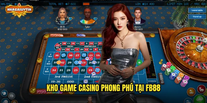 Kho game casino phong phú tại FB88