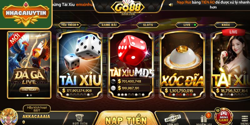 Tổng quan cổng game bài Go88