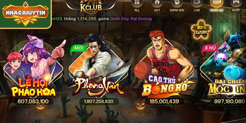 Hệ thống game đa dạng
